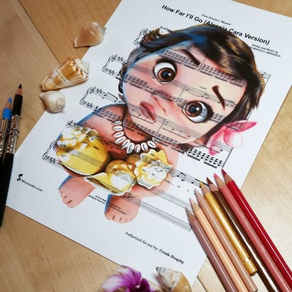 Music Sheet Drawings By Ursula Doughty (32 pics)