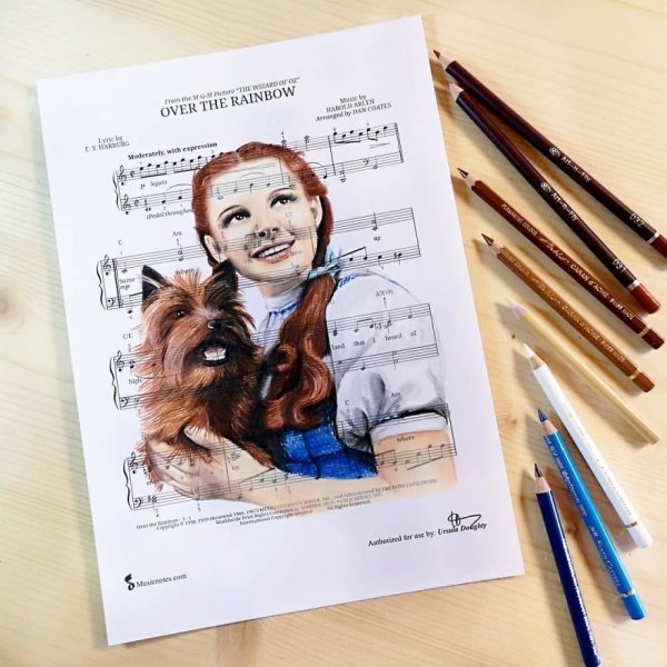 Music Sheet Drawings By Ursula Doughty (32 pics)
