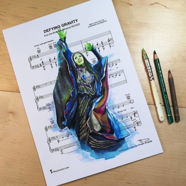 Music Sheet Drawings By Ursula Doughty (32 pics)