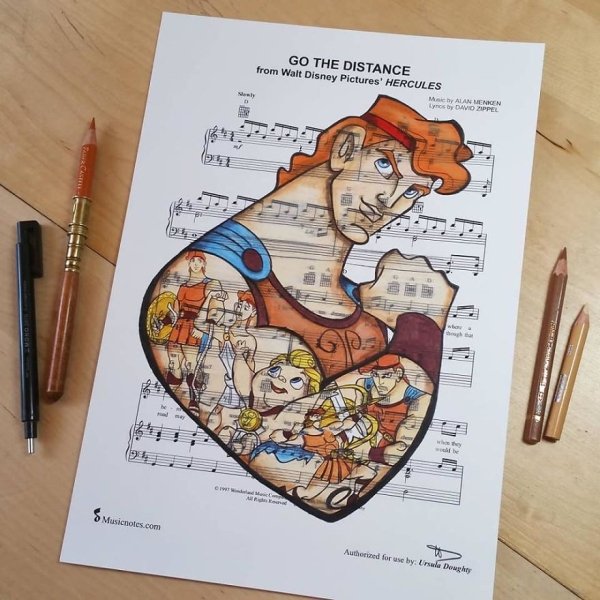 Music Sheet Drawings By Ursula Doughty (32 pics)