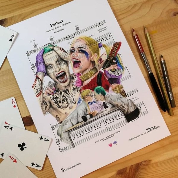 Music Sheet Drawings By Ursula Doughty (32 pics)