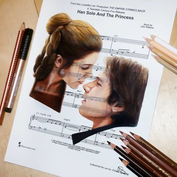 Music Sheet Drawings By Ursula Doughty (32 pics)