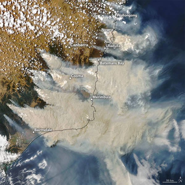 Satellite Images Show Australia's Wildfires (12 pics)