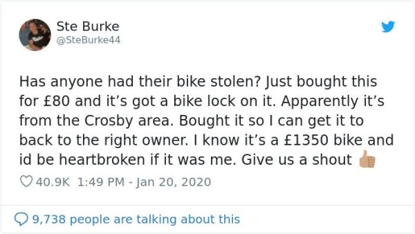 Man Bought Bike From A Thief And Returned It To Owner (14 pics)