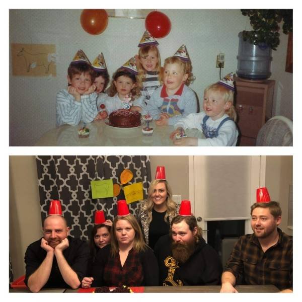 Family Photos: Then And Now (19 pics)