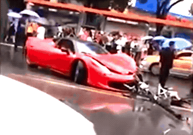 When Ferrari Test Ride Gone Wrong (10 gifs)