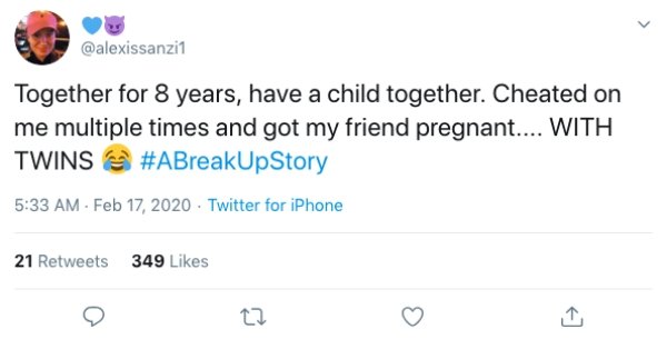#ABreakUpStory Tweets (14 pics)