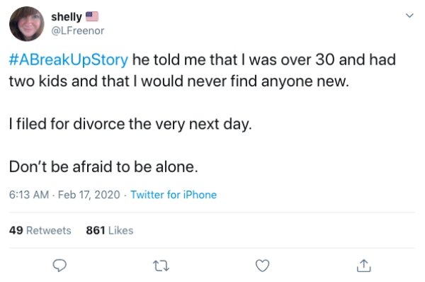 #ABreakUpStory Tweets (14 pics)