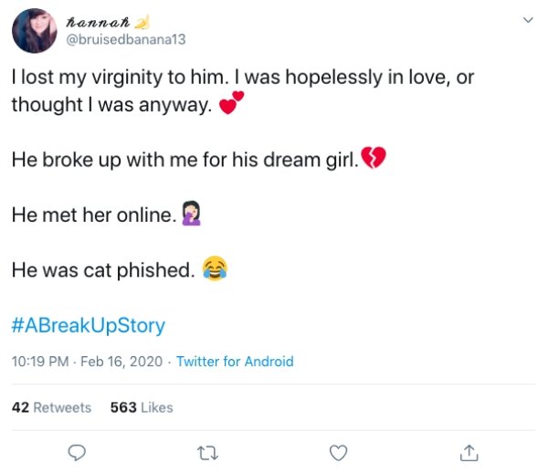 #ABreakUpStory Tweets (14 pics)