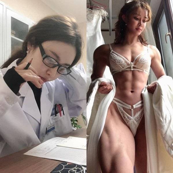 Girls With And Without Uniform (40 pics)