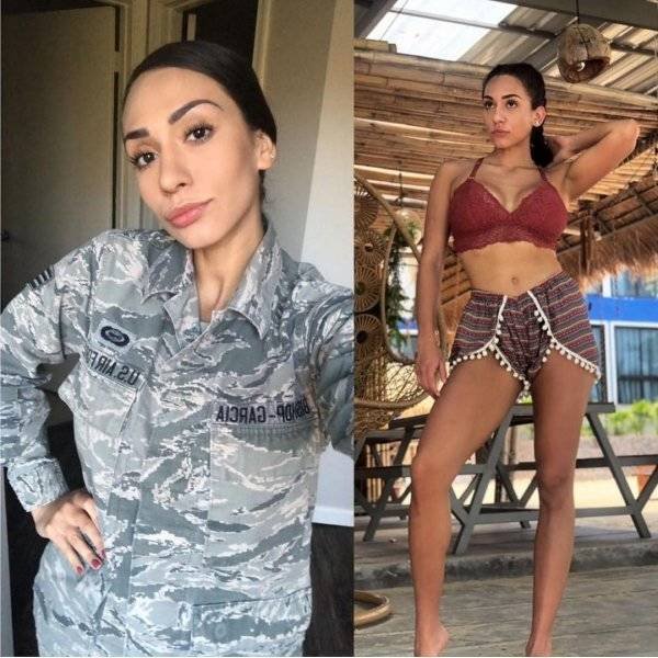 Girls With And Without Uniform (40 pics)