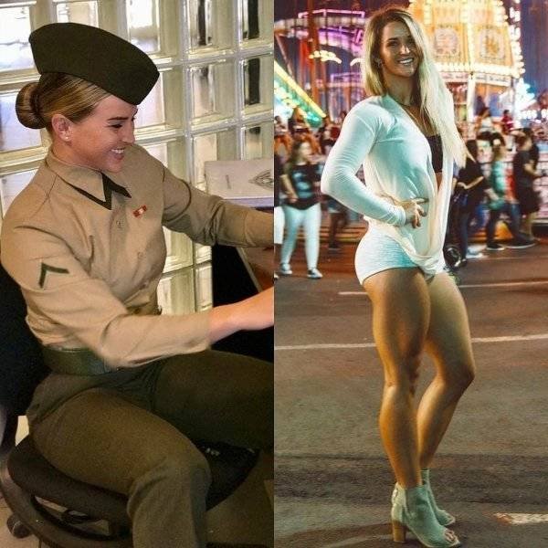 Girls With And Without Uniform (40 pics)