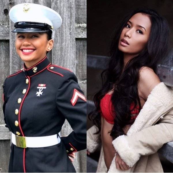 Girls With And Without Uniform (40 pics)