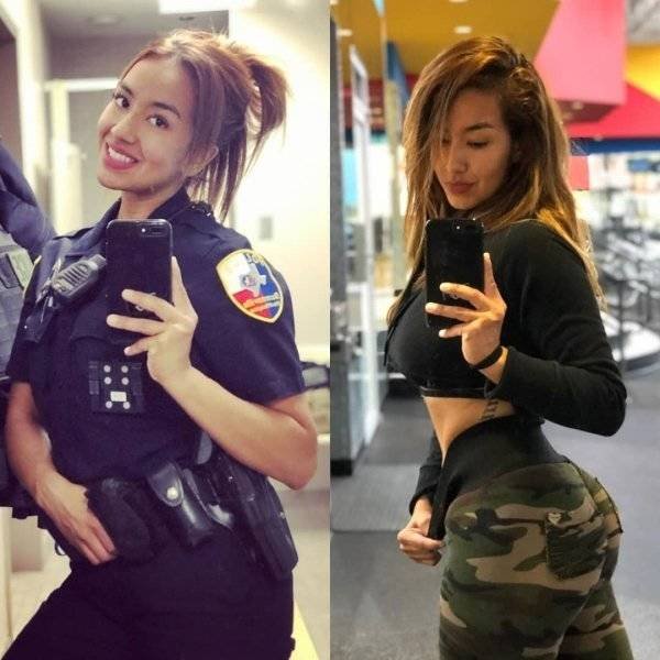Girls With And Without Uniform (40 pics)
