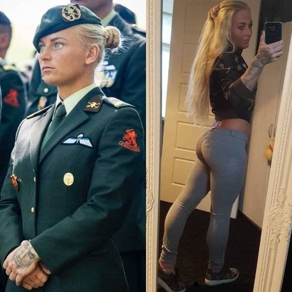 Girls With And Without Uniform (40 pics)