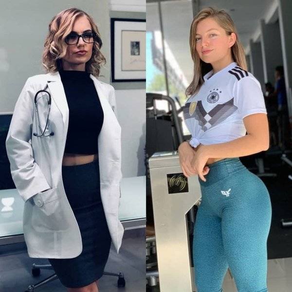 Girls With And Without Uniform (40 pics)