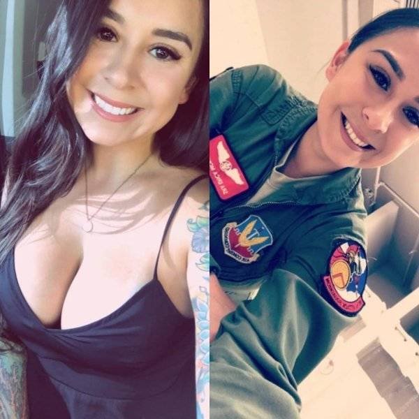 Girls With And Without Uniform (40 pics)