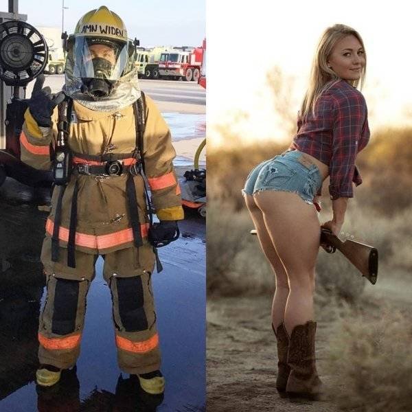Girls With And Without Uniform (40 pics)