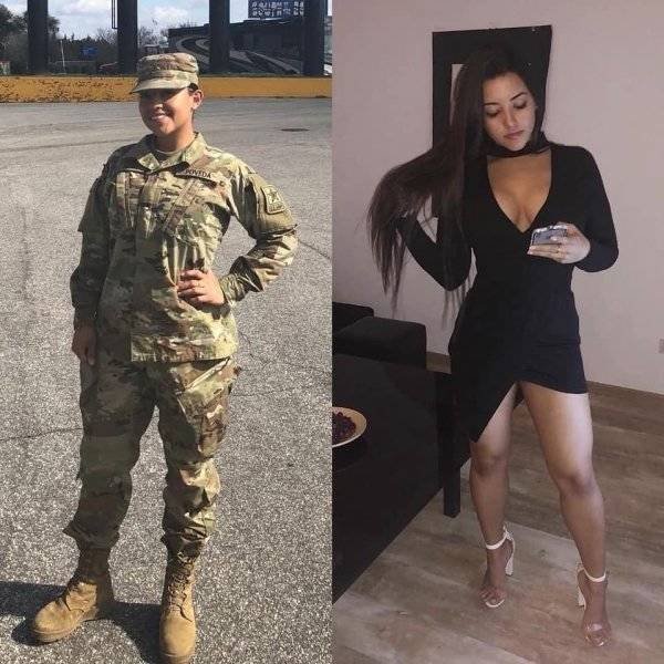 Girls With And Without Uniform (40 pics)