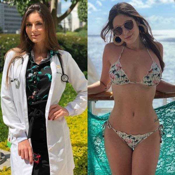 Girls With And Without Uniform (40 pics)