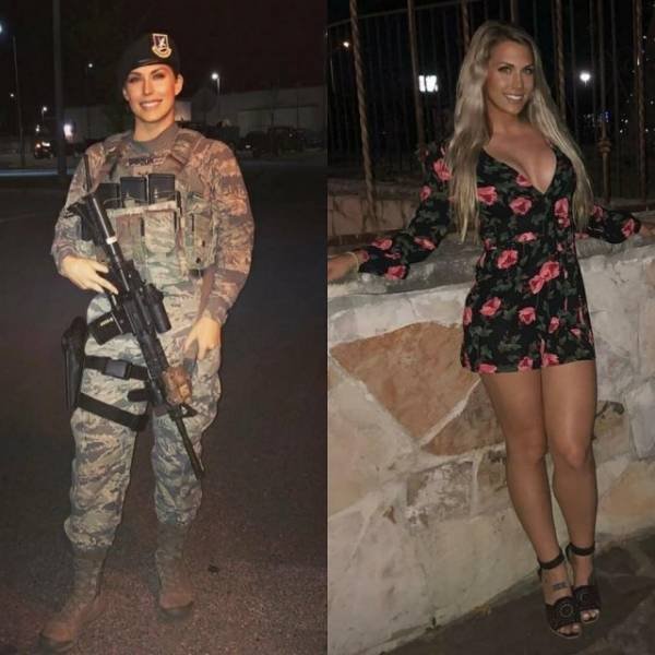 Girls With And Without Uniform (40 pics)