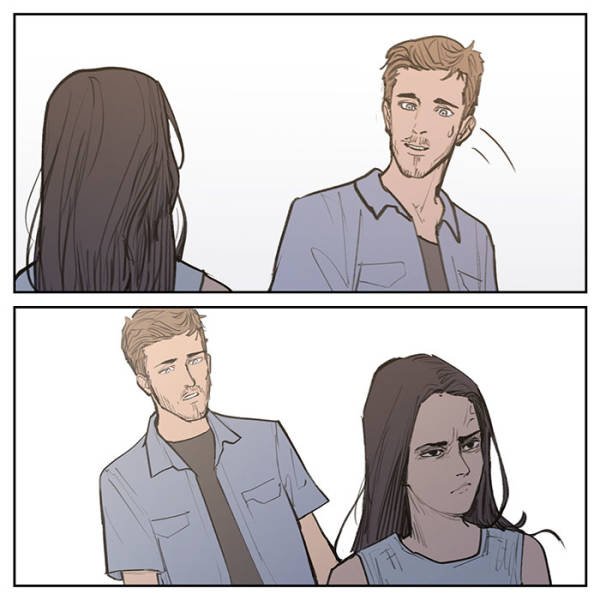 Artists Interpretation Of A Backstory For Distracted Boyfriend Meme