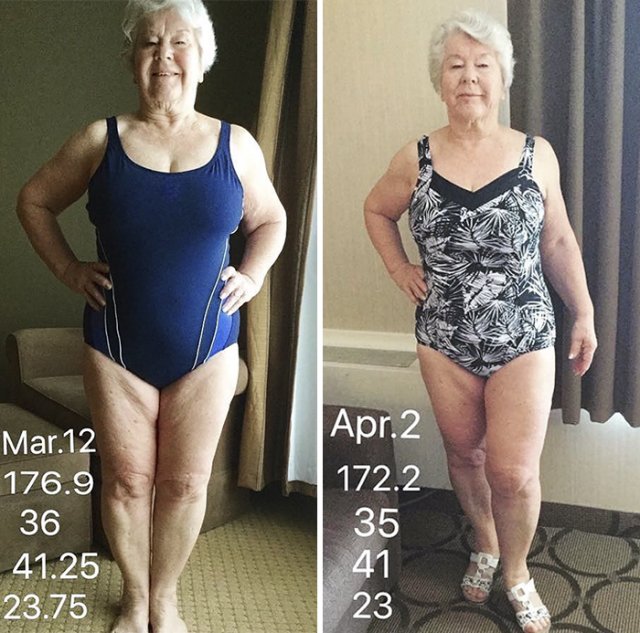 Then And Now: Granny Transformed Her Body (24 pics)