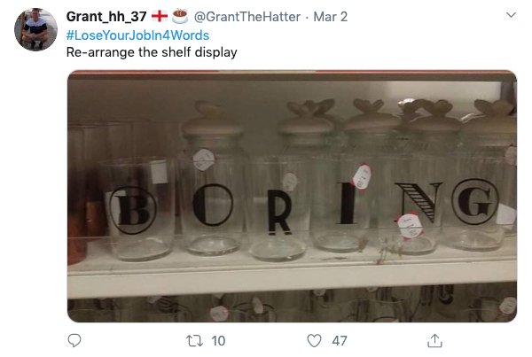 #LoseYourJobIn4Words Tweets (25 pics)