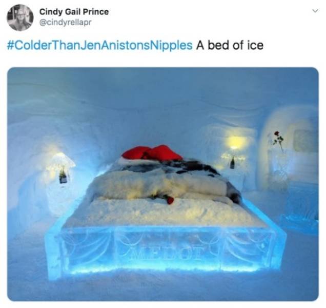 #ColderThanJenAniston'Nipples Tweets (24 pics)