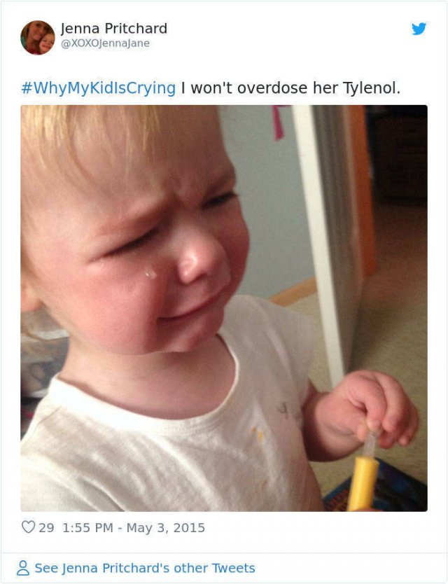 #WhyMyKidIsCrying Tweets (30 pics)