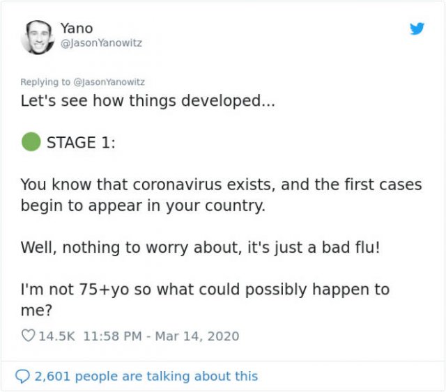 Man Describes Stages Of Coronavirus Outbreak In Italy (41 pics)