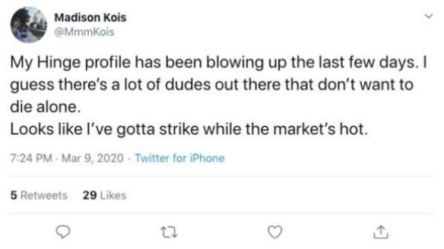 Quarantine Dating Tweets (17 pics)