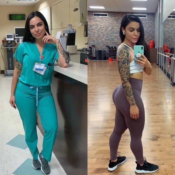 Girls With And Without Uniform (30 pics)