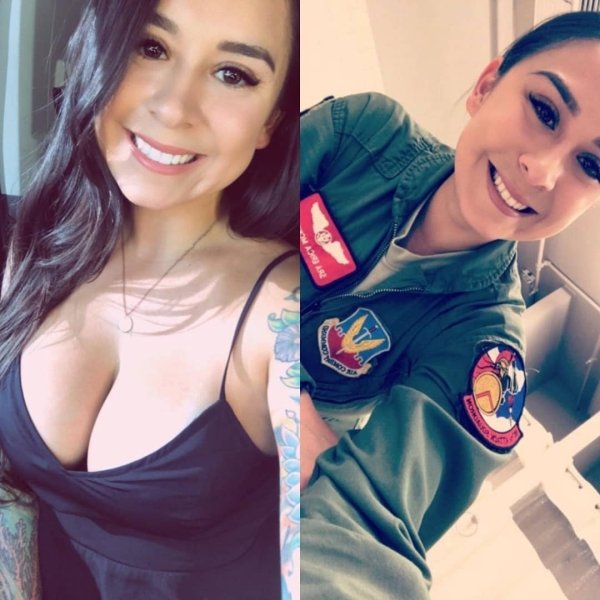 Girls With And Without Uniform (30 pics)