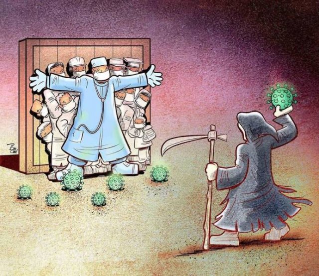 Iranian Artist Shows The Importance Of Doctors Who Fight Against Coronavirus (29 pics)