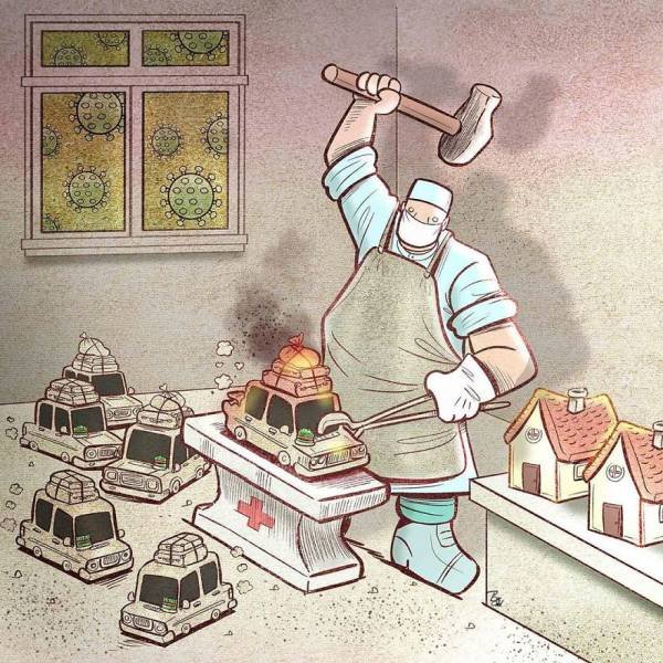 Iranian Artist Shows The Importance Of Doctors Who Fight Against Coronavirus (29 pics)