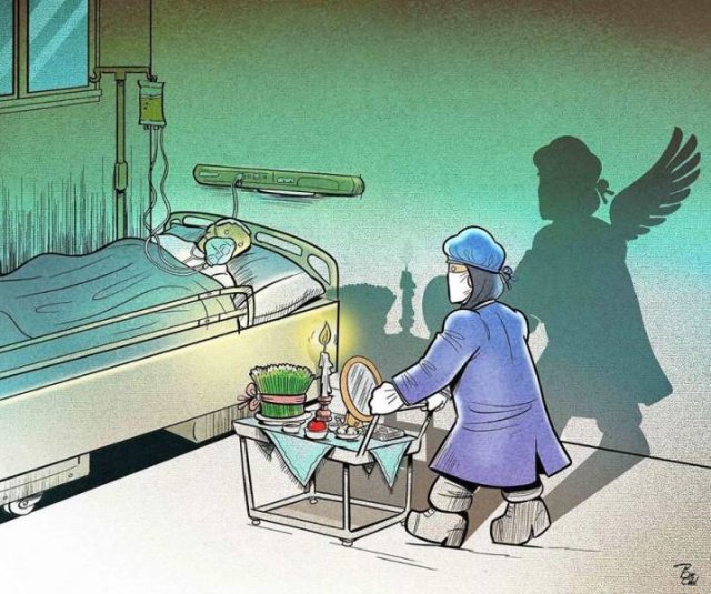 Iranian Artist Shows The Importance Of Doctors Who Fight Against Coronavirus (29 pics)