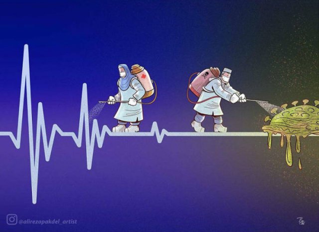 Iranian Artist Shows The Importance Of Doctors Who Fight Against Coronavirus (29 pics)