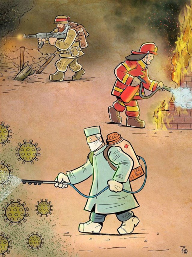 Iranian Artist Shows The Importance Of Doctors Who Fight Against Coronavirus (29 pics)