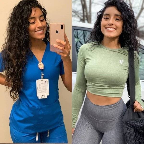 Girls With And Without Uniform (33 pics)