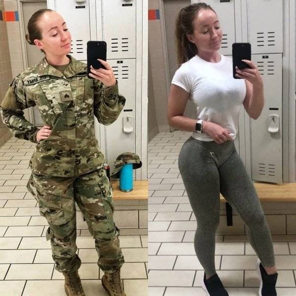 Girls With And Without Uniform (33 pics)
