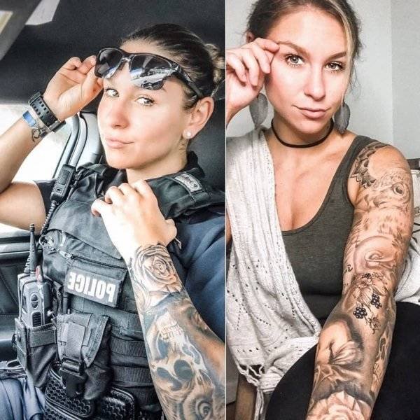 Girls With And Without Uniform (33 pics)