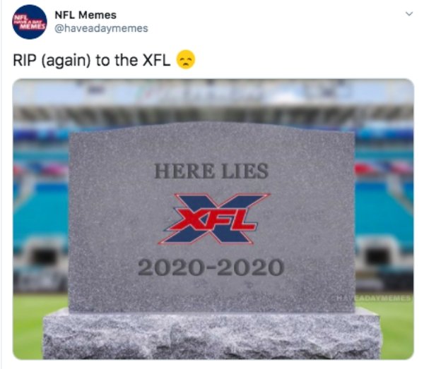 XFL Memes (25 pics)