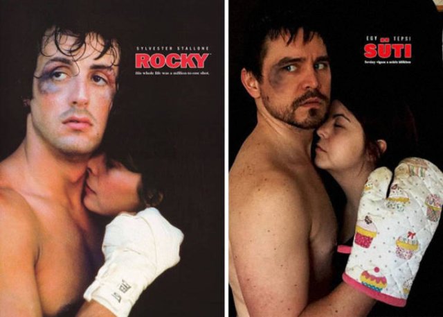 Couple Recreate Famous Movie Scenes (21 pics)