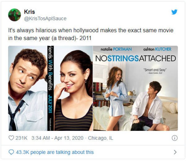 Same Movies In The Same Year (21 pics) Same Movies In The Same Year (21 pics)
