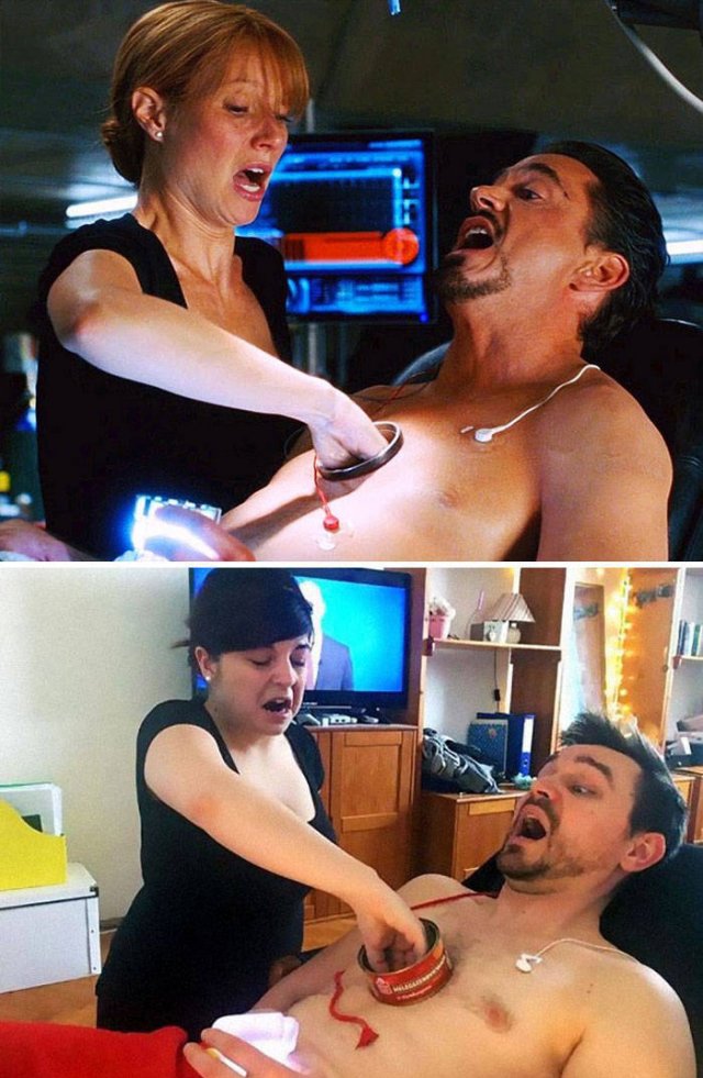 Couple Recreate Famous Movie Scenes (21 pics)