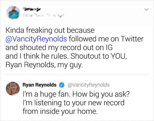 Ryan Reynolds Responds To Random Tweets (13 pics)
