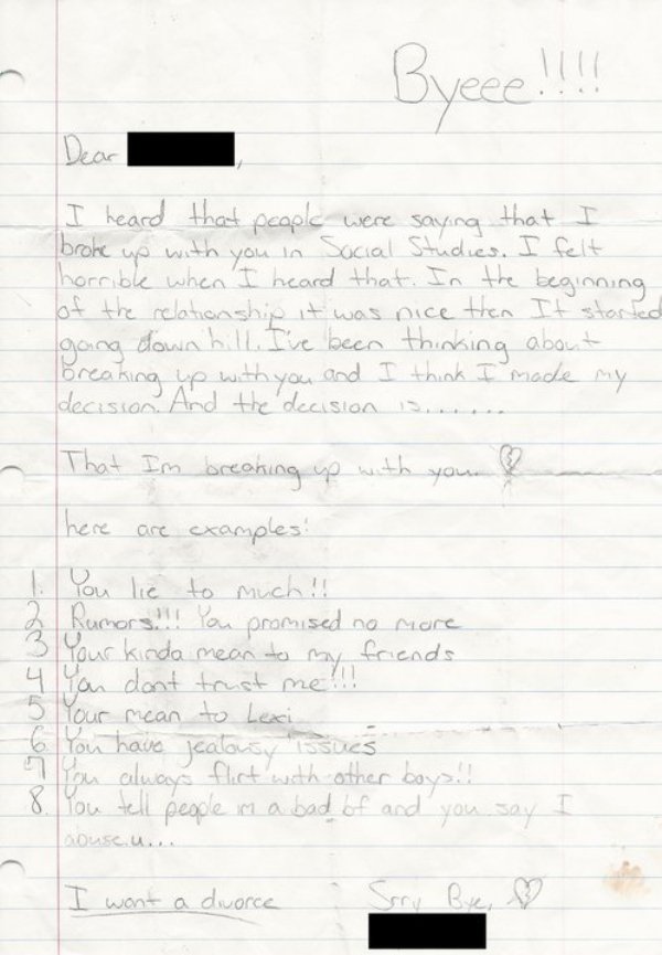 Breakup Kids Letters (28 pics)