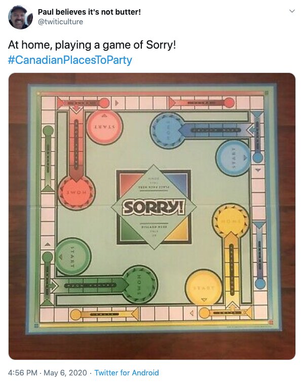 #CanadianPlacesToParty Tweets (23 pics)