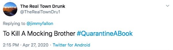 #QuarantineABook Tweets (30 pics)
